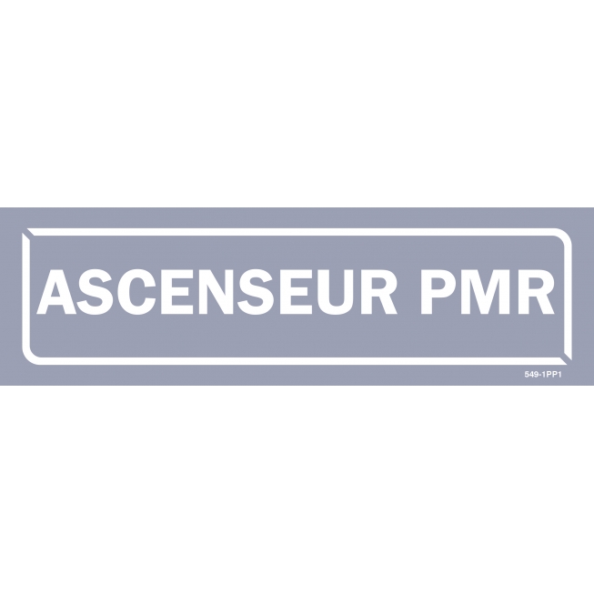 Panneau ascenseur PMR - Fond gris - 1