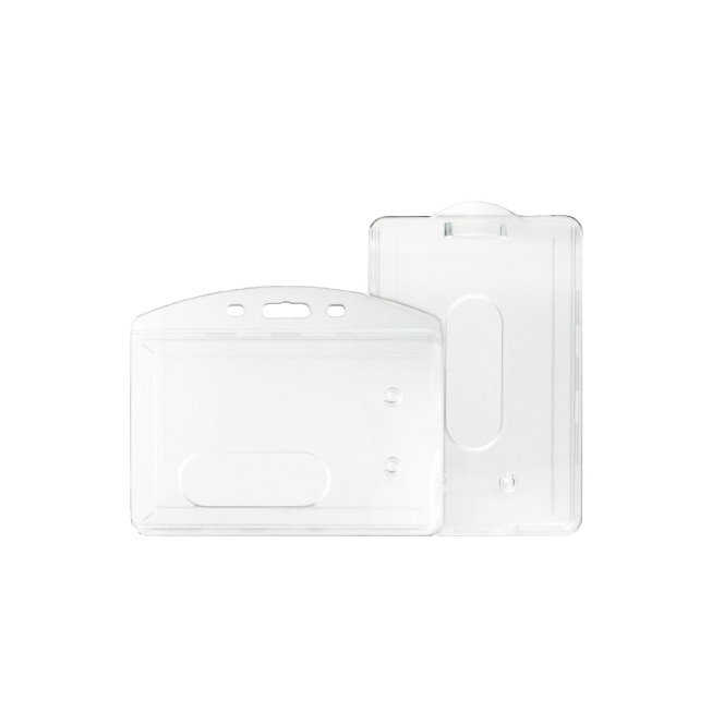 Porte-badge rigide horizontal et vertical