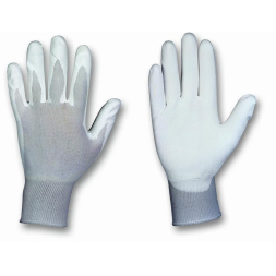 Nylon gloves coated with polyurethane on the palm - 1