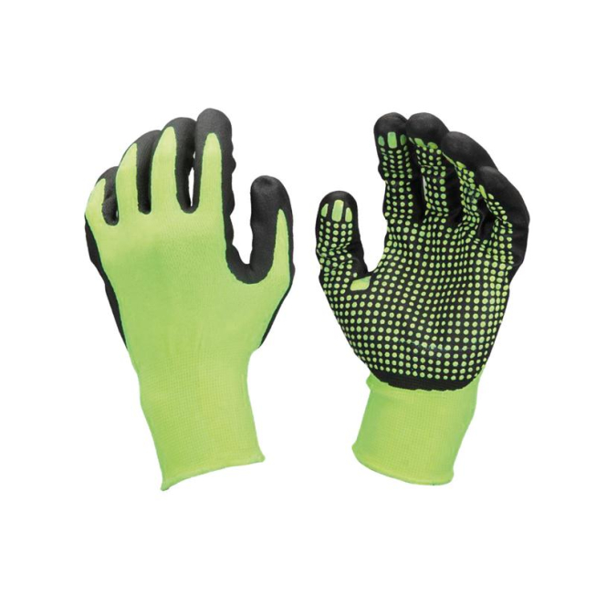 High visibility ultra-grip nylon gloves - 1