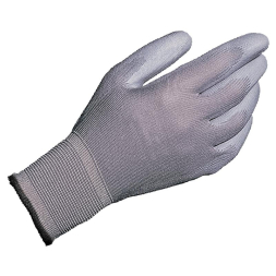 Gray nylon gloves coated with polyurethane - 1