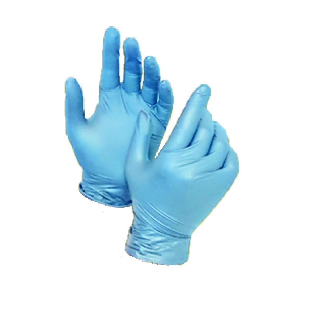 SAS Safety 6603-20 gants jetables en latex bleu non poudrés épais, grand