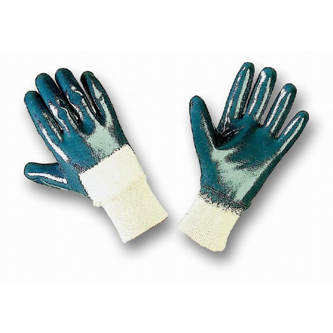 Breathable Nitrile Safety Gloves Tapered Wrist