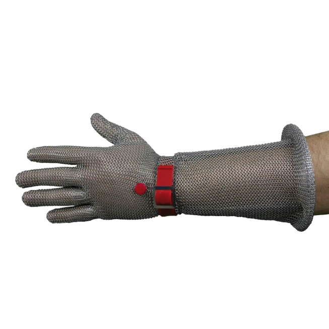 Steel mesh forearm safety gloves - 1