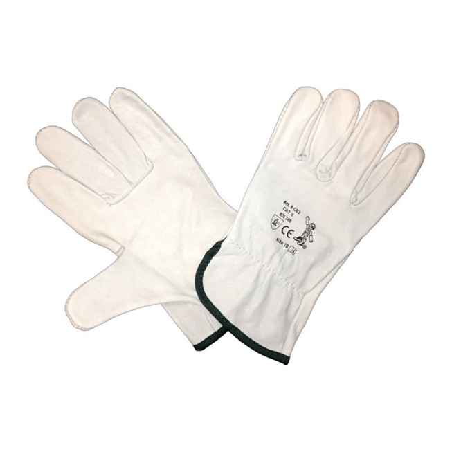 Soft full-grain leather safety glove made from 100% bovine leather. - 1