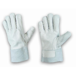 Reinforced full-grain leather protective gloves - 1