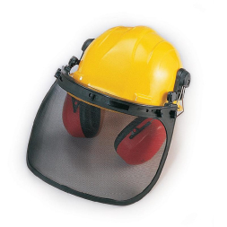 Casque de sécurité avec écouteurs et visière grillagée - 1