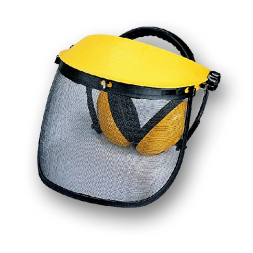 Visire grillagée avec écouteurs antibruit - 1