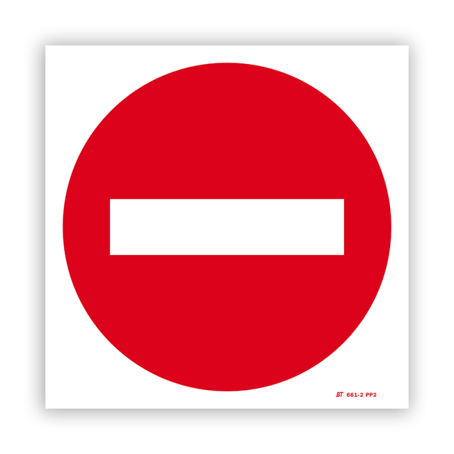 Picto of no-entry street signpost - 1