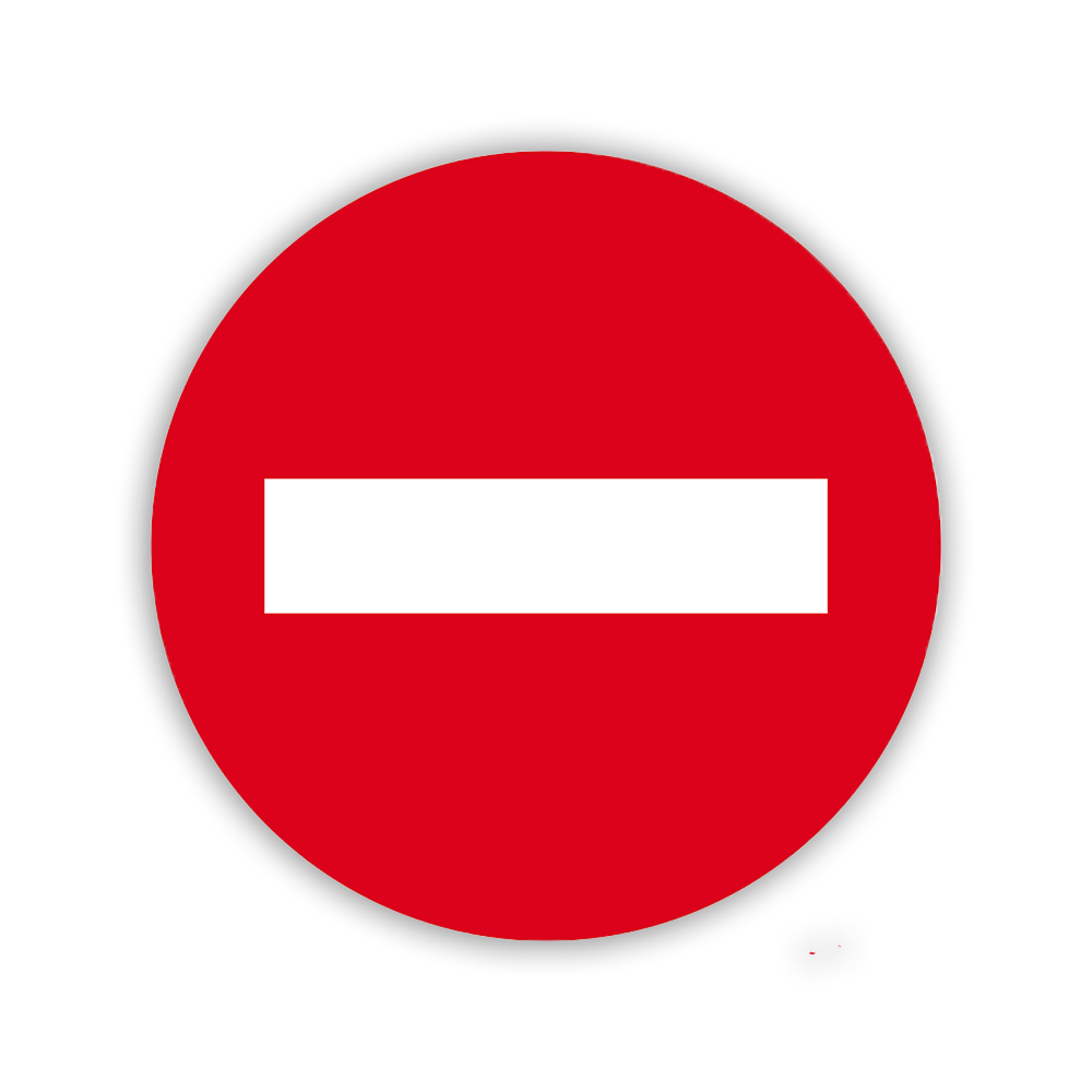 Picto of no-entry street signpost - 2