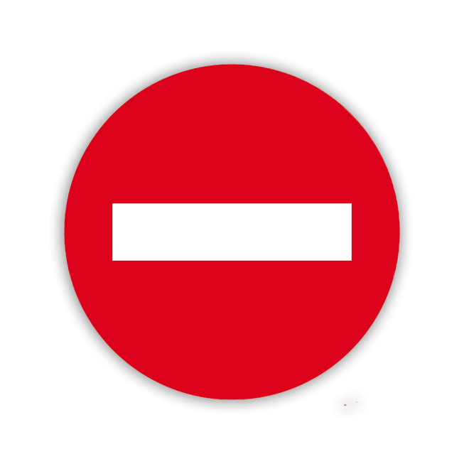 Picto of no-entry street signpost - 2