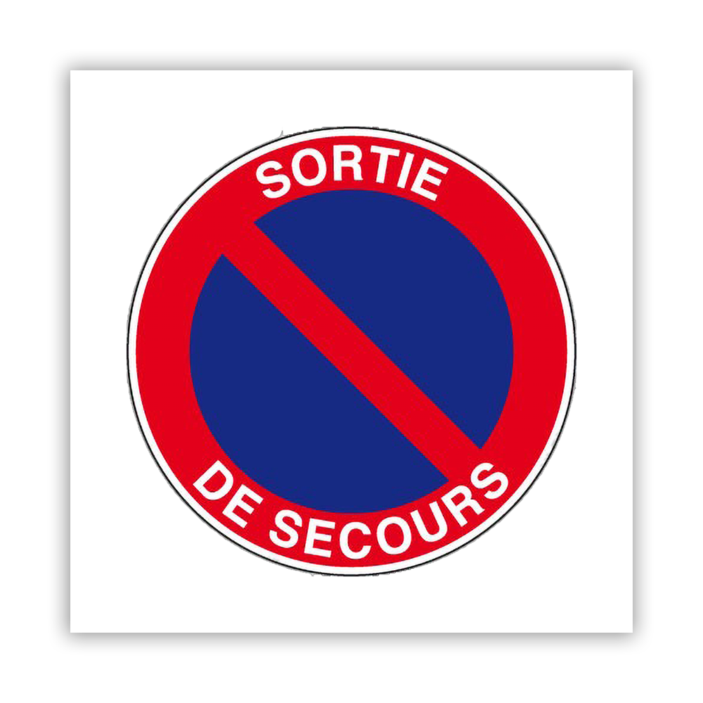 Picto of intrusive parking signpost "Emergency exit" - 2