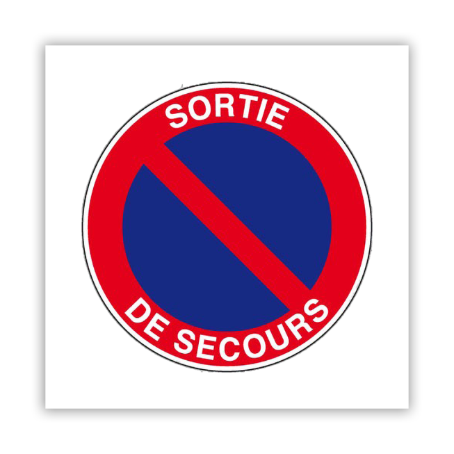 Picto of intrusive parking signpost "Emergency exit" - 2