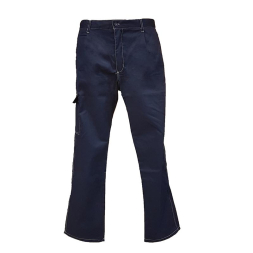 Pantalon de travail 35% coton bleu - 1