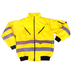 Orange high visibility bomber jacket - 1