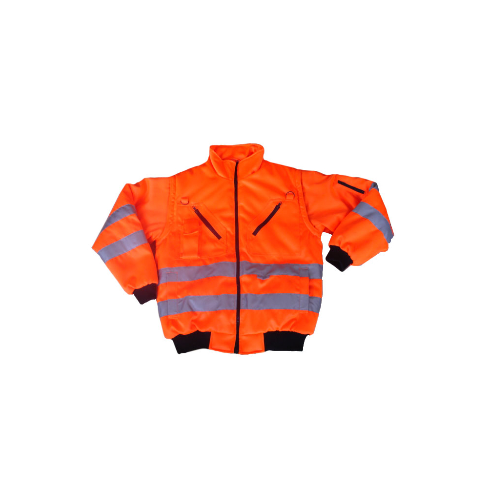 Orange high visibility bomber jacket - 2