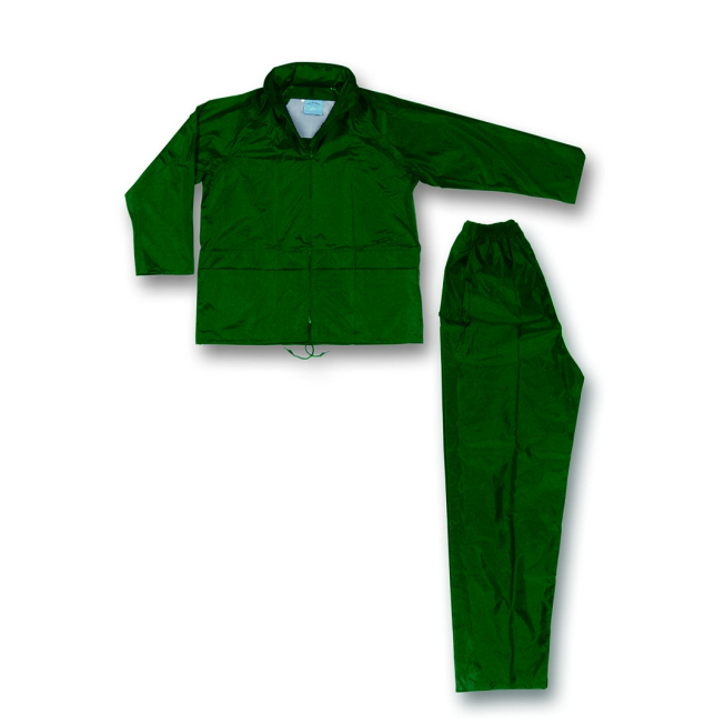 Waterproof 2-piece suit with stowable hood - 1