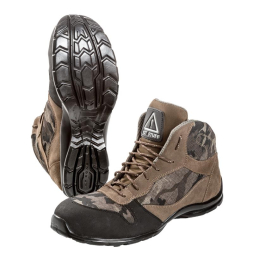 Chaussures de sécurité haute enc uir velour camouflage - 1