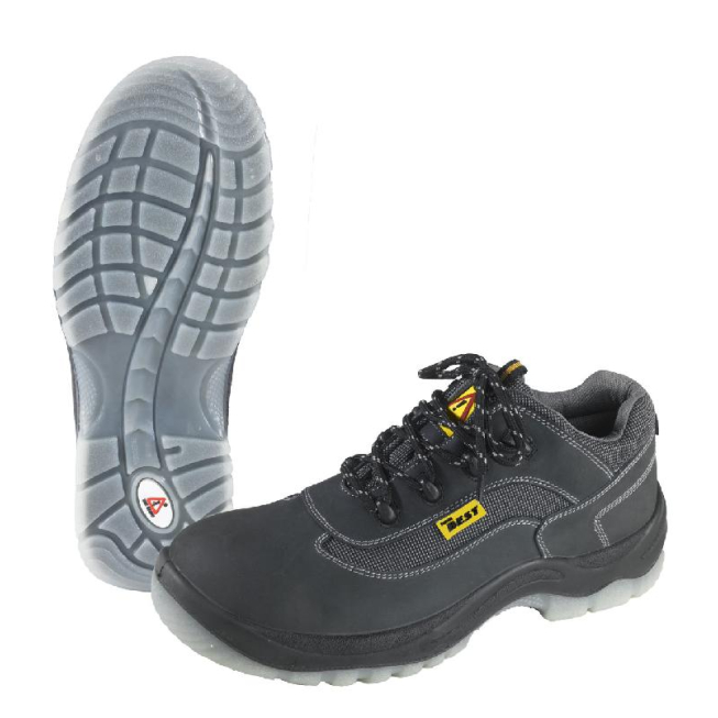 Low black nubuck safety shoe. - 1 Low black nubuck safety shoe. - 1