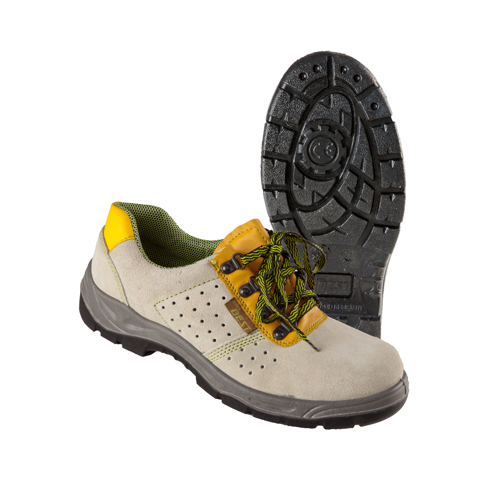 Chaussures de sécurité à lacets à protection en aluminium et en
