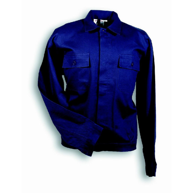 Blouson de travail bleu en coton - 1