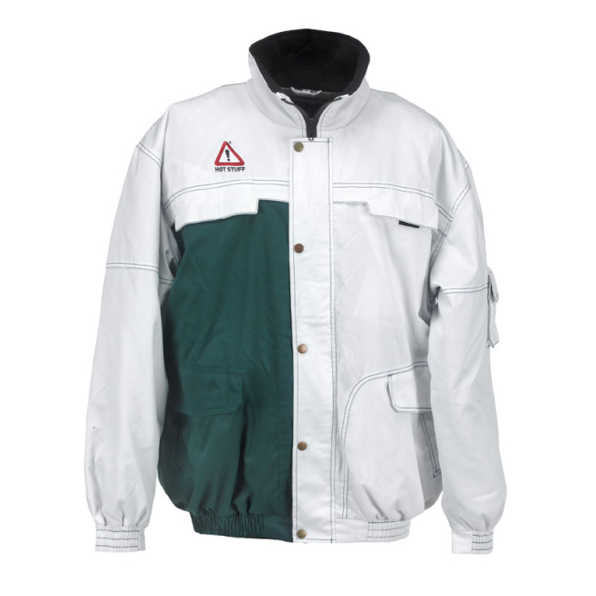 Quilted Bicolor Work Jacket - 1