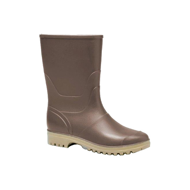 Brown polygum half-boots - 1
