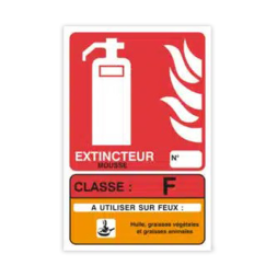 F class fire fire-fighting sign - 1