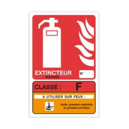 Panneau lutte incendie classe feu F