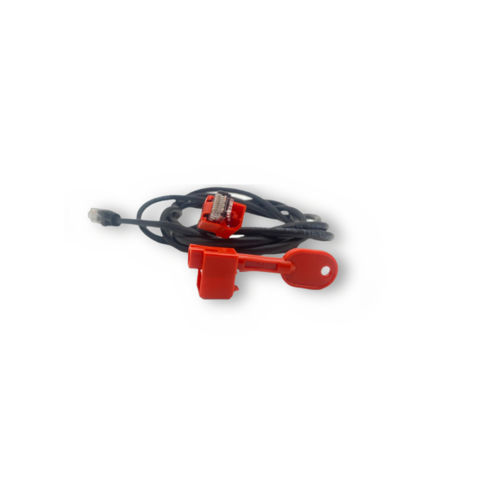 verrou cable éthernet avec clé dévérouillage