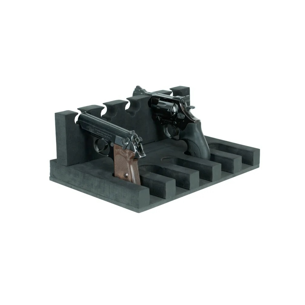 Foam support for 5 handguns for safes - 2