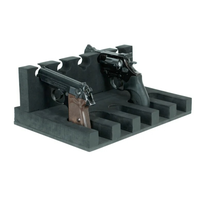 Mousse de support pour 5 armes de poing pour coffre-fort - 2 Mousse de support pour 5 armes de poing pour coffre-fort - 2