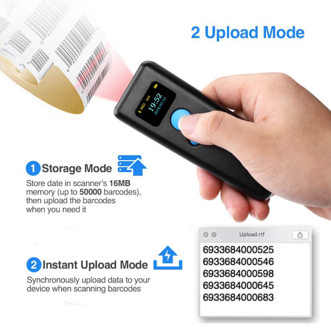 Wireless barcode scanner with display - SCBT500 - 4