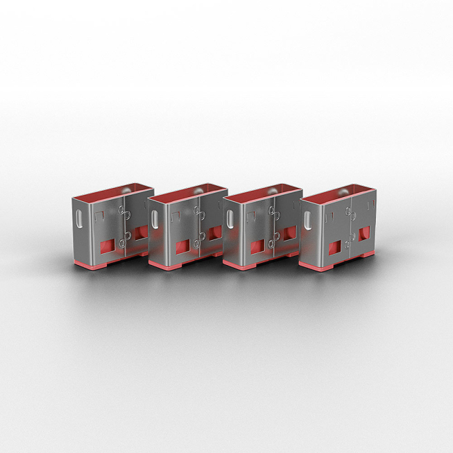 5 Bloqueur USB Type A - rose 5 Bloqueur USB Type A - rose