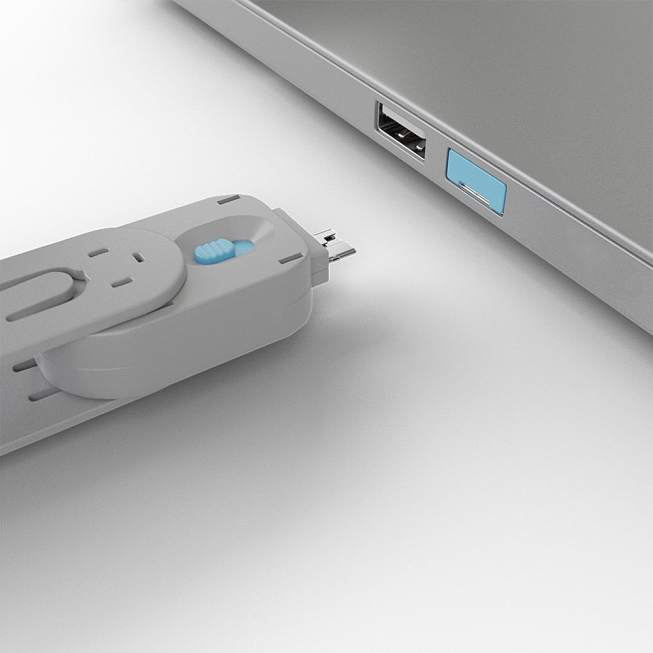 Bloqueur en place USB Type A - bleu Bloqueur en place USB Type A - bleu