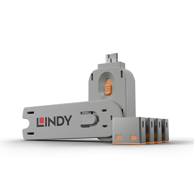 Kit Bloqueur USB Type A - orange Kit Bloqueur USB Type A - orange