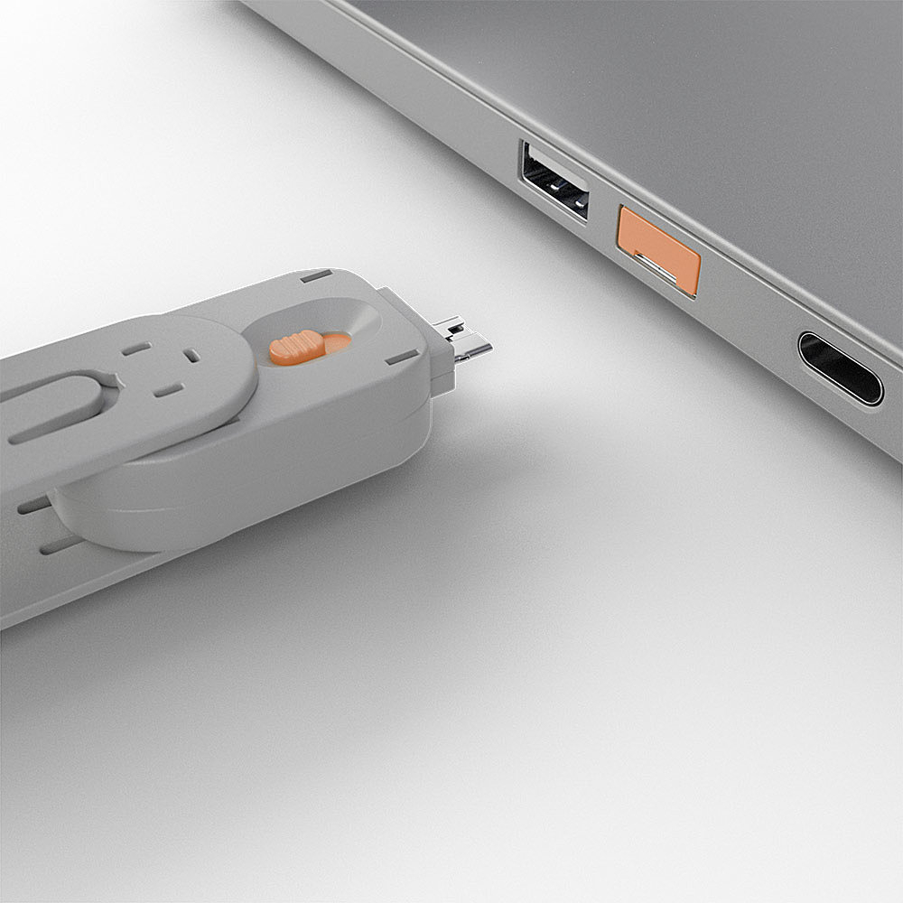 Bloqueur en place USB Type A - orange
