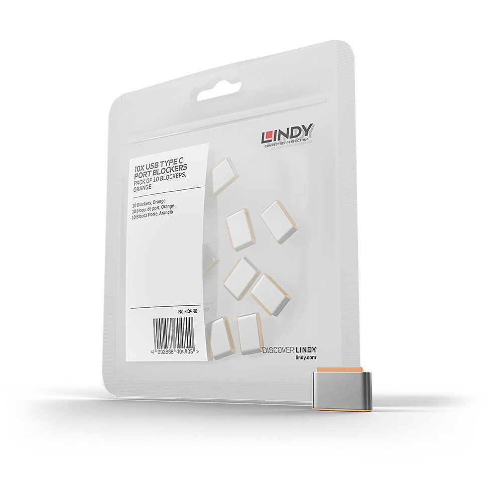 Pack de 10 bloqueurs USB TYPE C - orange