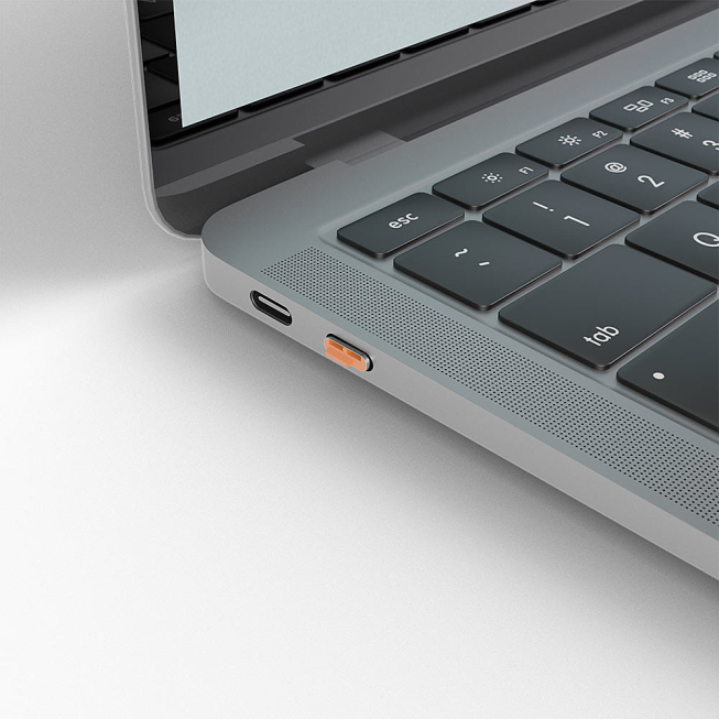 Bloqueur USB Type C installés - orange