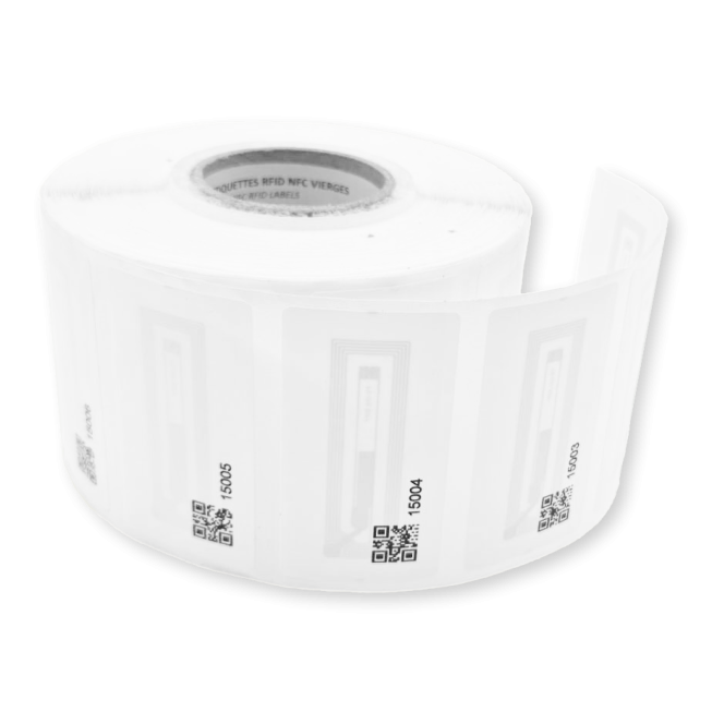 RFID HF-NFC 65x35 mm encoded and numbered label - 2