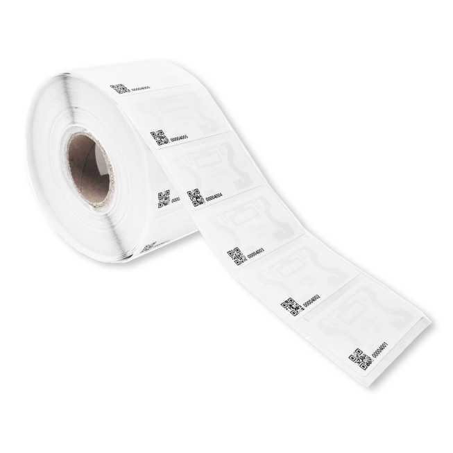 Blank 65 x 35 mm UHF RFID inventory tag - 1