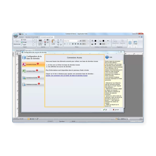 cablabel s3 pro logiciel export donnees