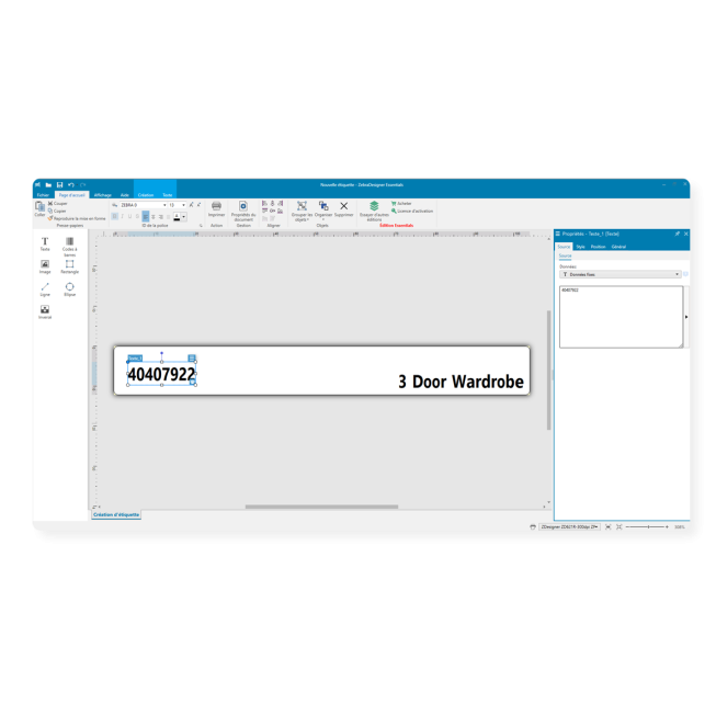 Logiciel de conception d’étiquettes