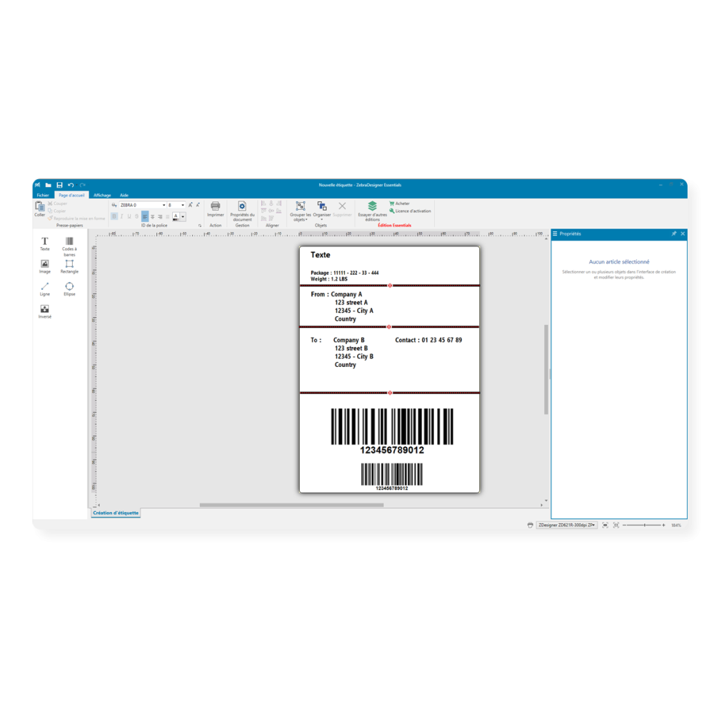 Logiciel d’impression d’étiquettes
