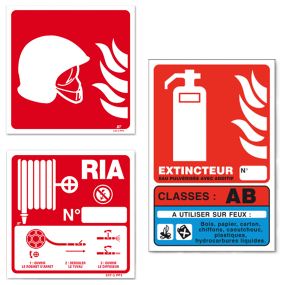 Fire control signs (RED)