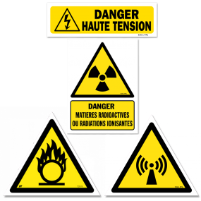 Warning and hazard signs (YELLOW)