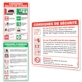 Panneaux de consignes scolaires