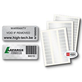 Metallic VOID polyester label