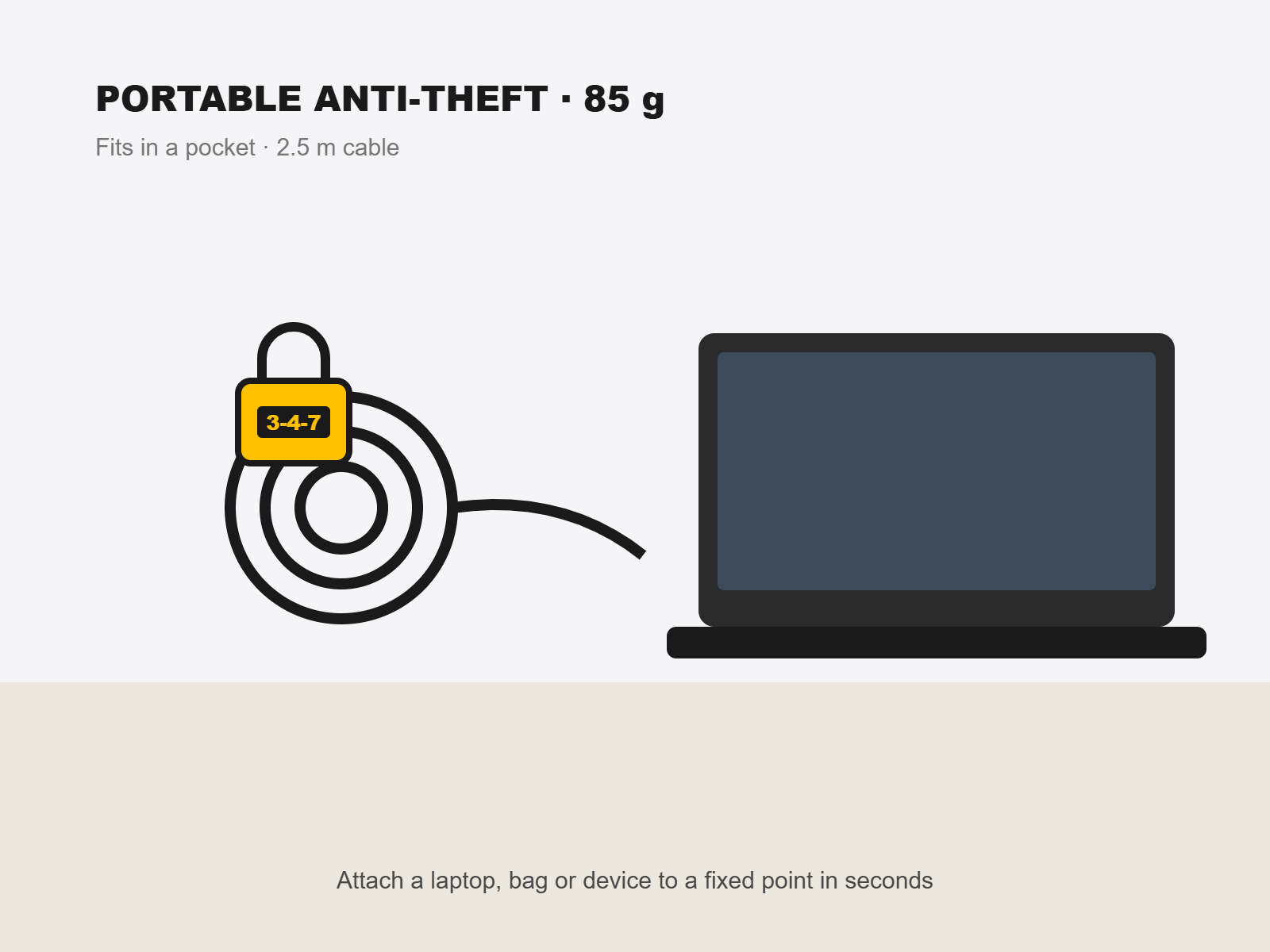 ultra-light anti-theft combination cable