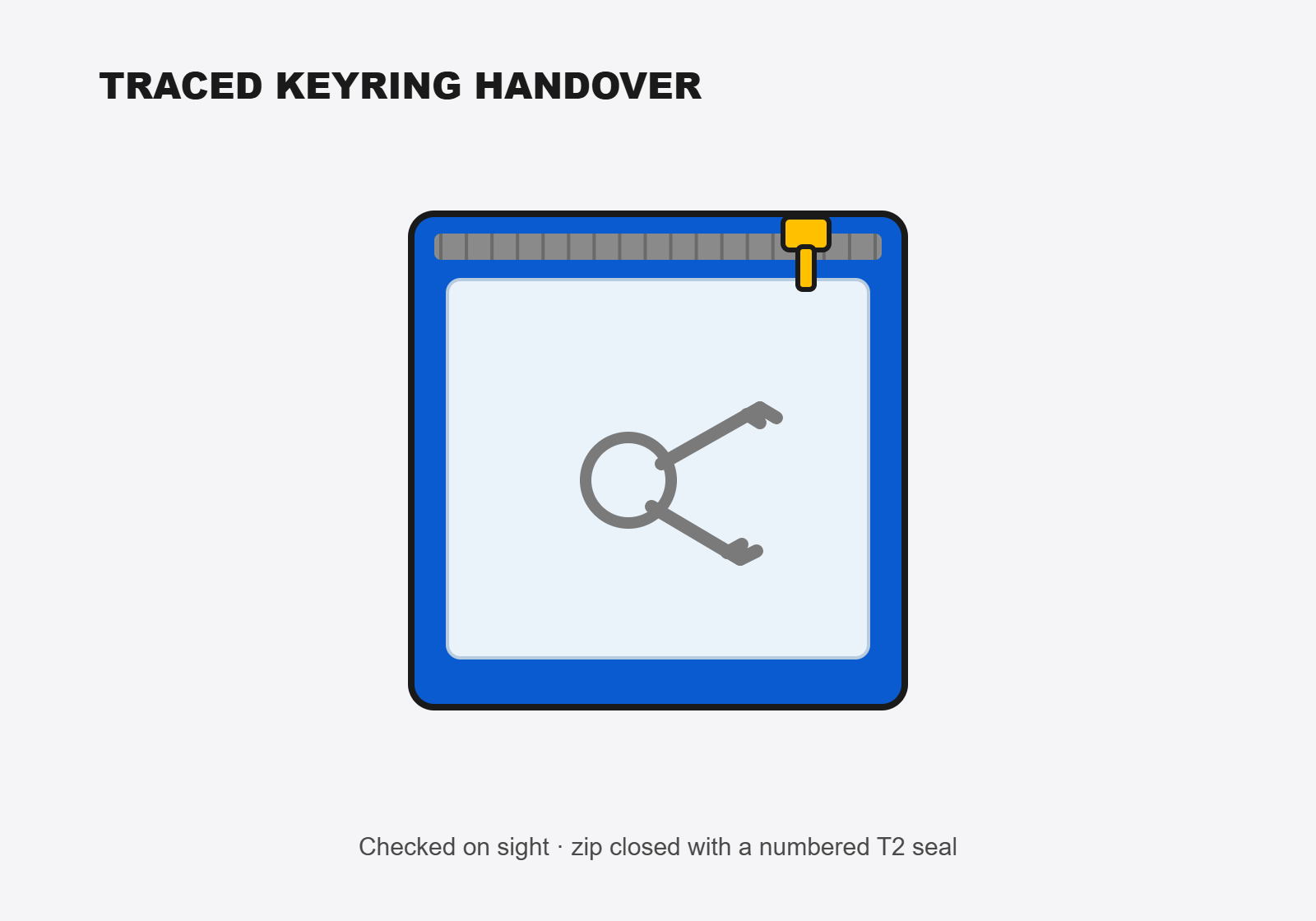 Key ring &ndash; sealed zip tie